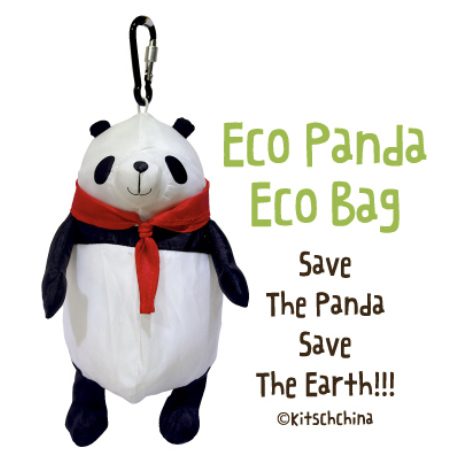 KITSCHパンダのぬいぐるみエコバッグ