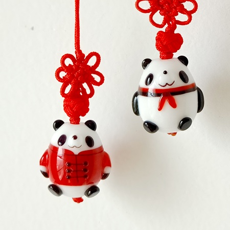 KITSCHパンダガラスストラップ