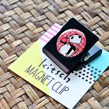 KITSCHパンダのマグネットクリップ